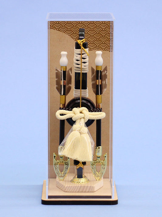 破魔弓ケース飾り アクリル月光ミニ 正面