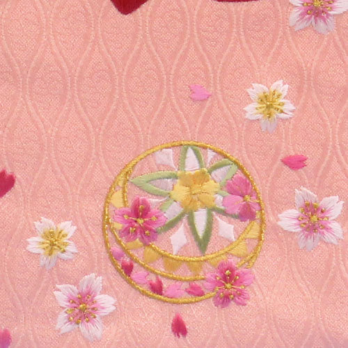 女の子の名前旗 高さ39cm(小)くすみピンクまり刺繍