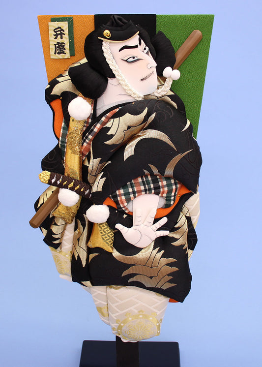 Kabuki Hagoita 20-size standing Benkei with 20 stands