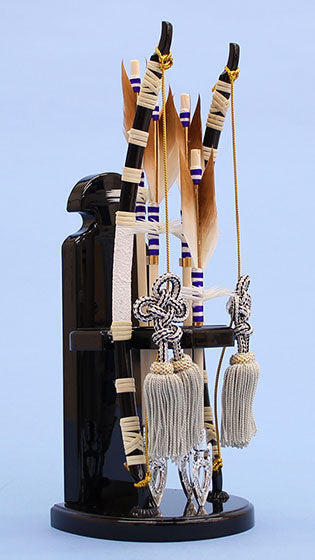 Décoration Hamayumi, hauteur 33 cm, avec paravent, lotus, brillance