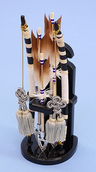 破魔弓出し飾り 蓮スリム 右から