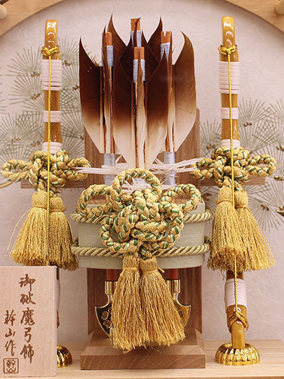 破魔弓ケース飾り 円型アクリル 松 ズーム