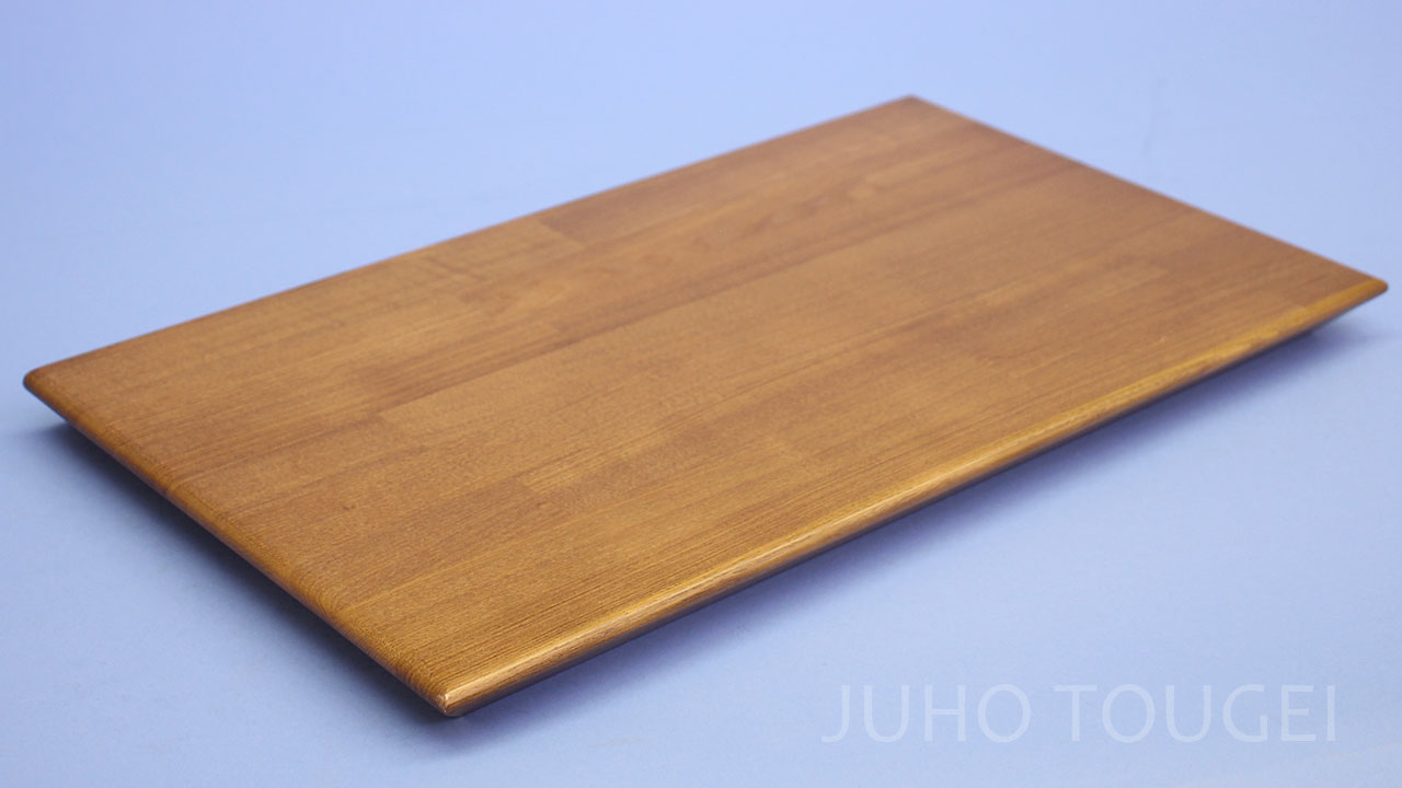 タモ積層材皿型台 ミディアム 斜めから