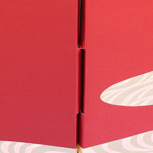 10号三曲包み込み屏風 梅流水 紙丁番