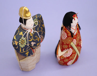 木目込み立雛単品 幸一光作 和泉 上から