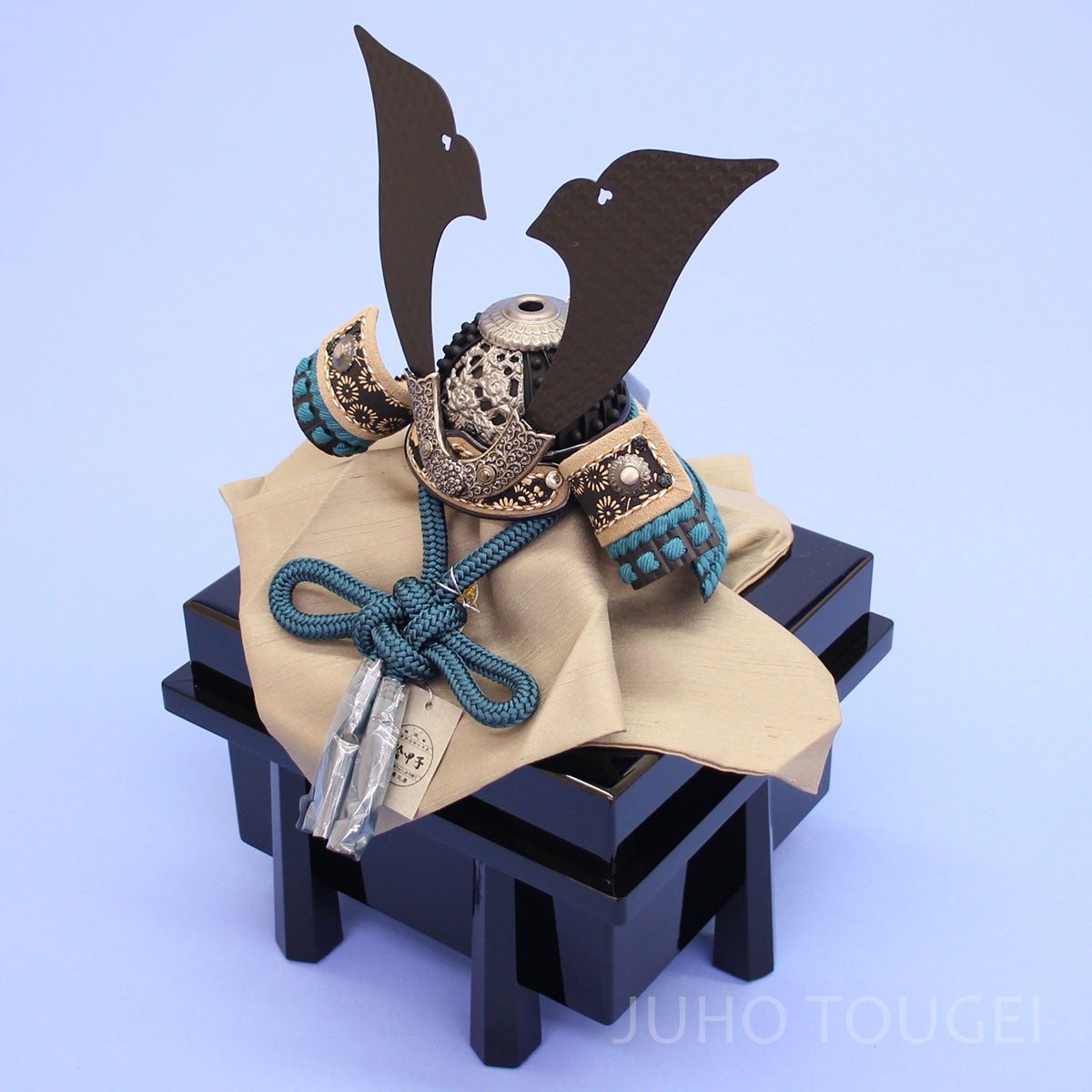 天賦の兜 群青 黒櫃付き 上から