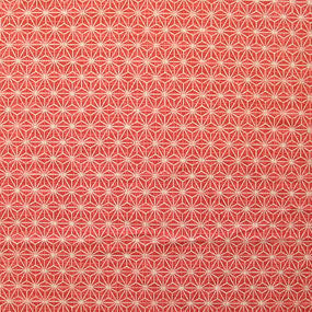 木綿赤系 麻の葉柄 厚さ:薄手24cm角見本