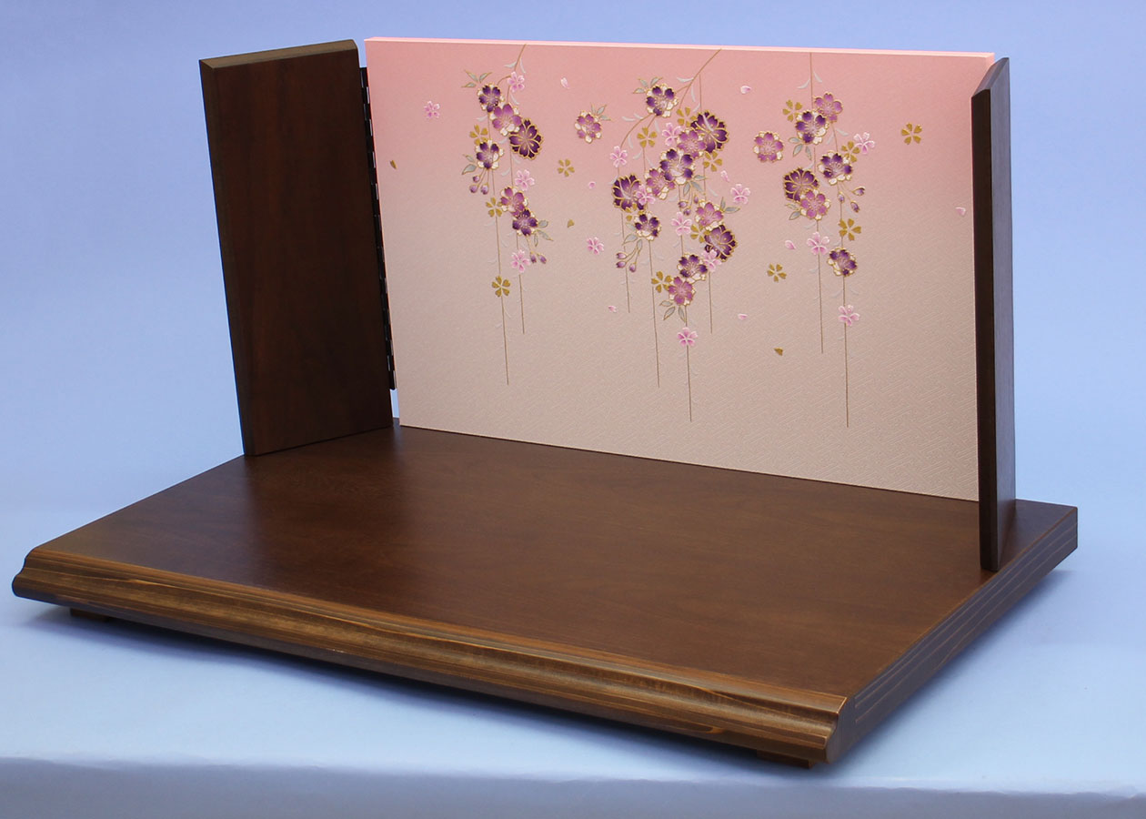 幅75cm 古民家調台-12号金彩しだれ桜 横から