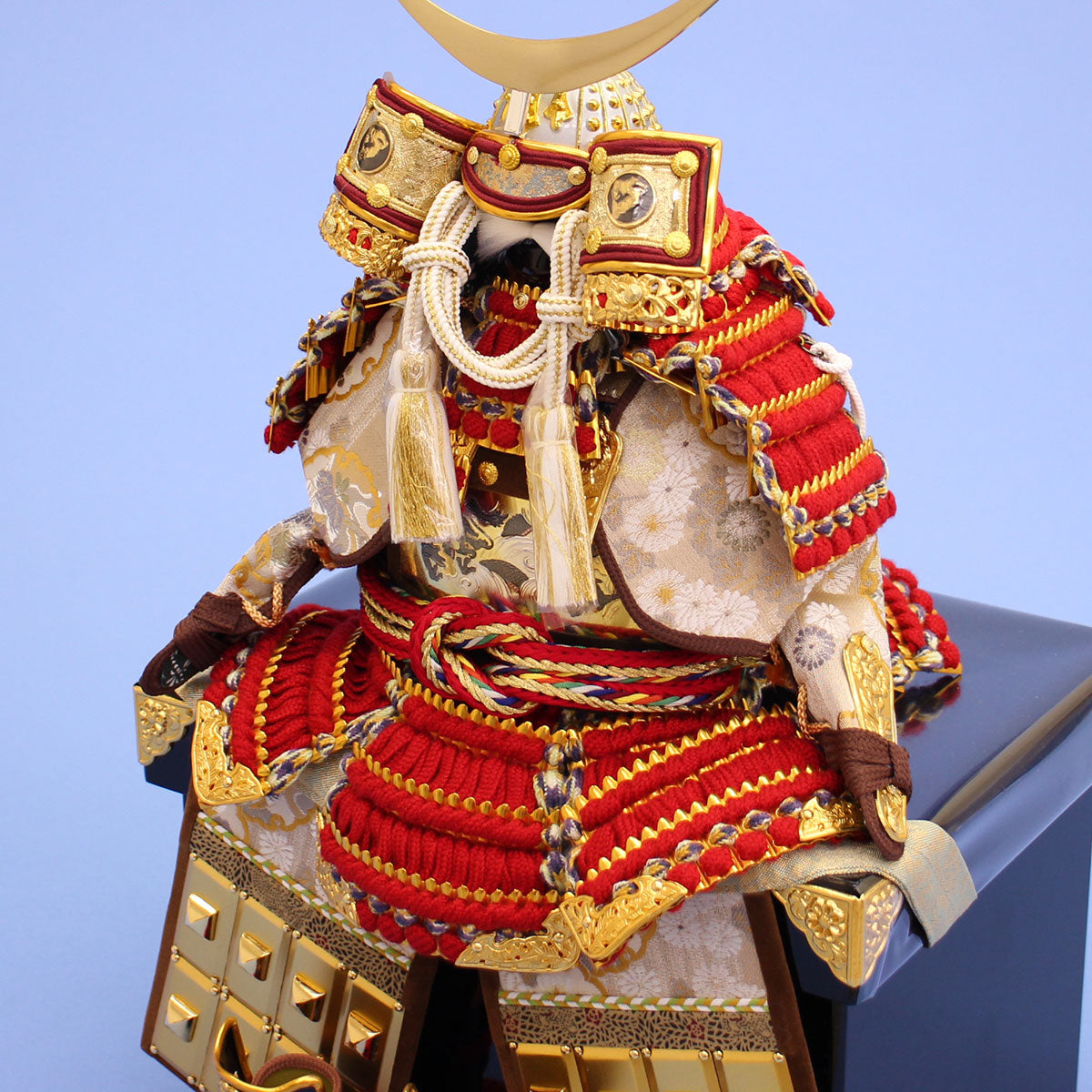 Armure simple de poupée de mai Hauteur 44 cm Fabriquée par Koshin n° 3 Silver Date Armor