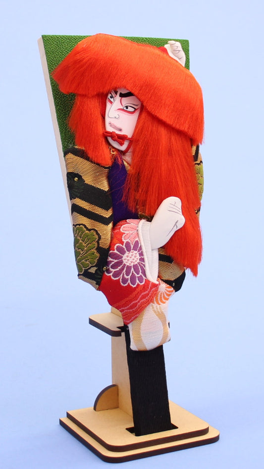 歌舞伎羽子板 8号赤獅子 スタンド付き