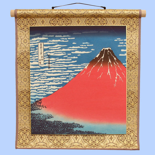 色紙掛け リバーシブル金襴掛け軸 琳派名物裂x紫