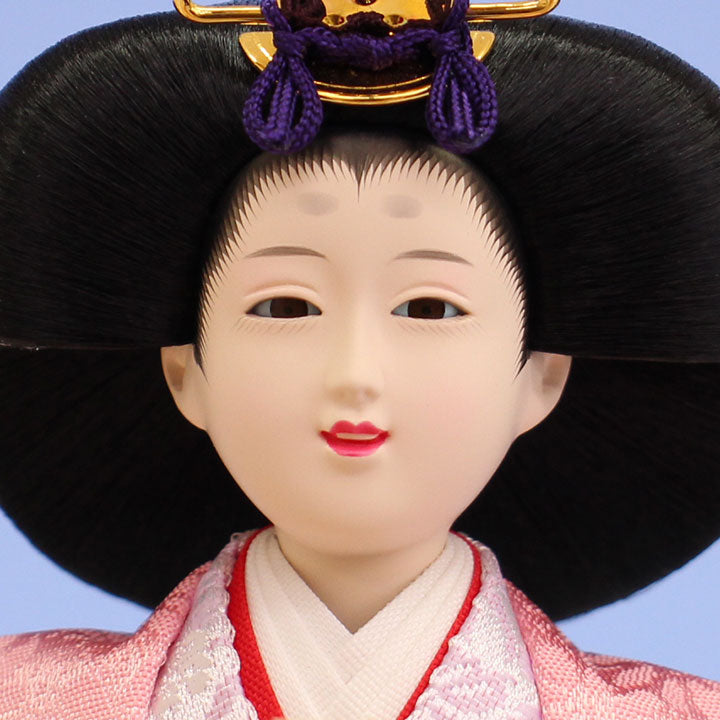 Décoration de coffret de poupée Hina pour deux personnes Largeur 48 cm Petit trois et cinq princes et princesses Décoration de coffret Mahiro