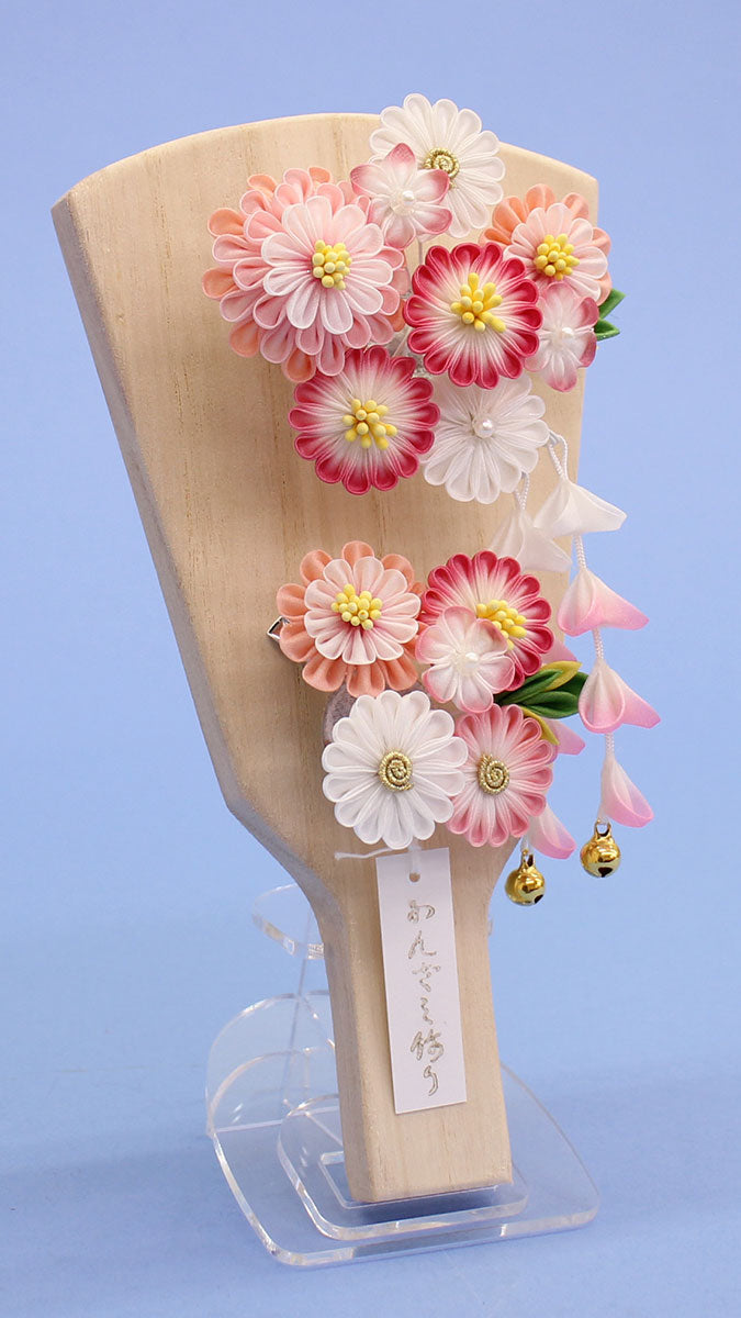 つまみ髪飾り羽子板 #7美羽 アクリルスタンド付き 横から