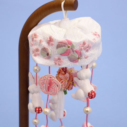 つるし飾り台付き 高さ 25cm れい極小 茶塗台