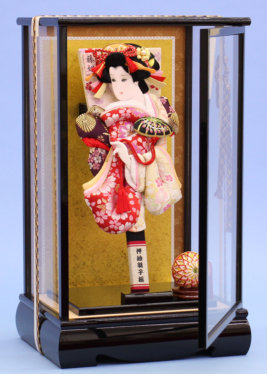 Oshie hagoita (plaid de style japonais) taille 13 avec fleurs de cerisier et kimono à manches longues, décoration de l'étui Momoyama