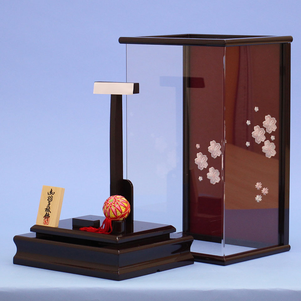 羽子板用ケースアクリルカブセケース(ブドウ) 開く