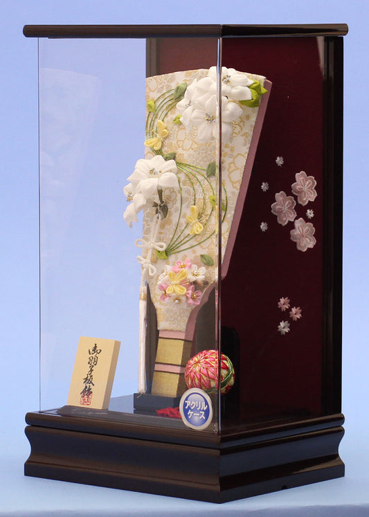 JUHO-TOUGEI 10号つまみかんざしが外せるおしゃれな羽子板 Lily-w アクリルケースブドウ