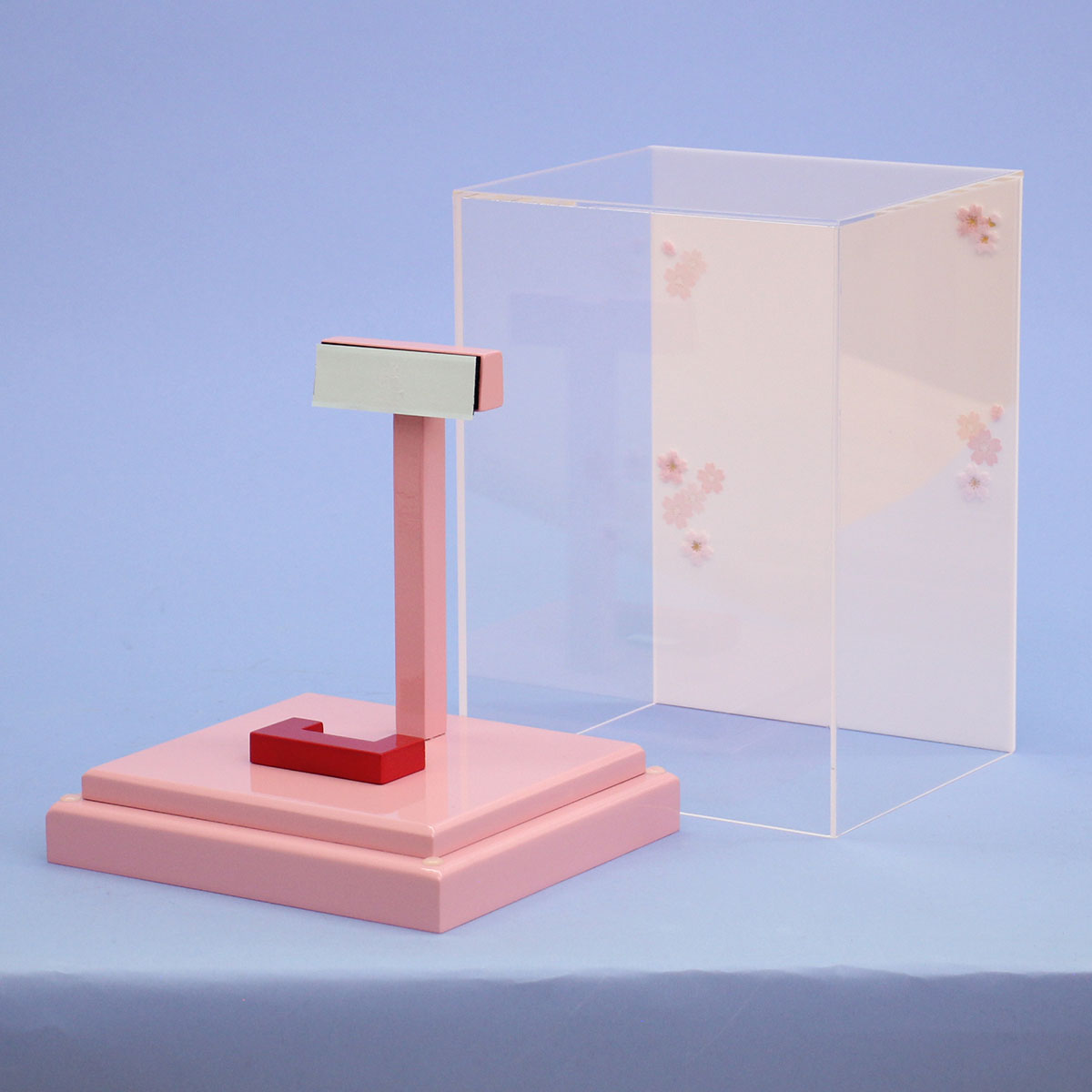 6号縮緬羽子板うさぎ簪ピンクケース