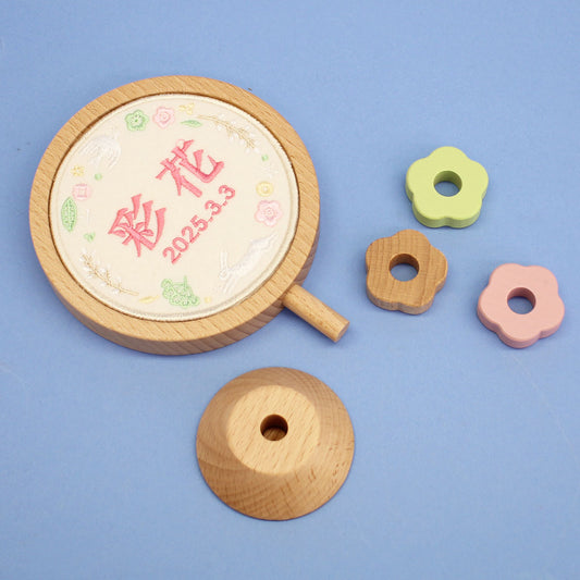 女の子の名前札 高さ15cm プーカ くるくる