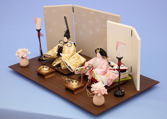 雛人形平飾り 京十二番21205-PCG オディール 横から