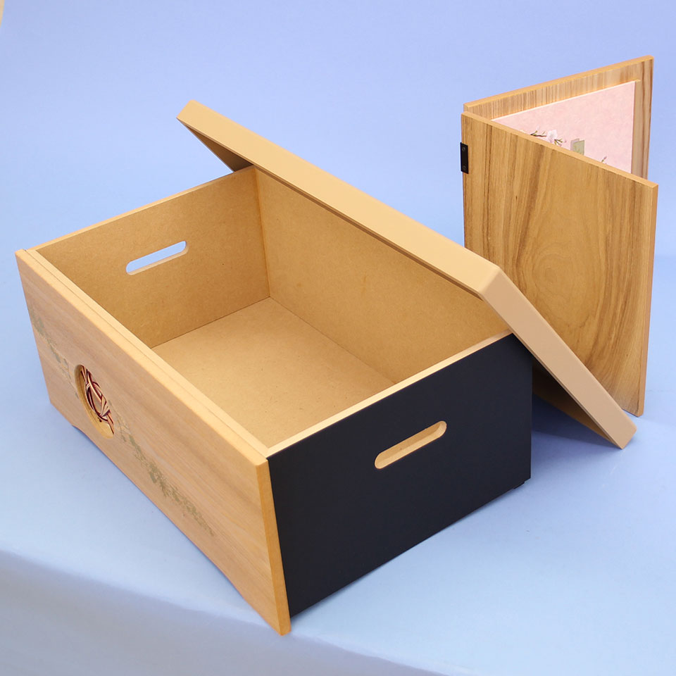 雛人形収納飾り 京十四番親王千筋細工ナチュラル 箱