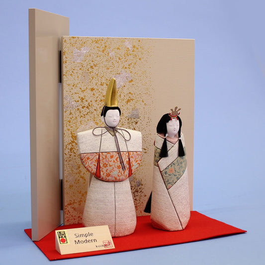 木目込み雛人形 幸一光作SimpleModern #5 紬 左から