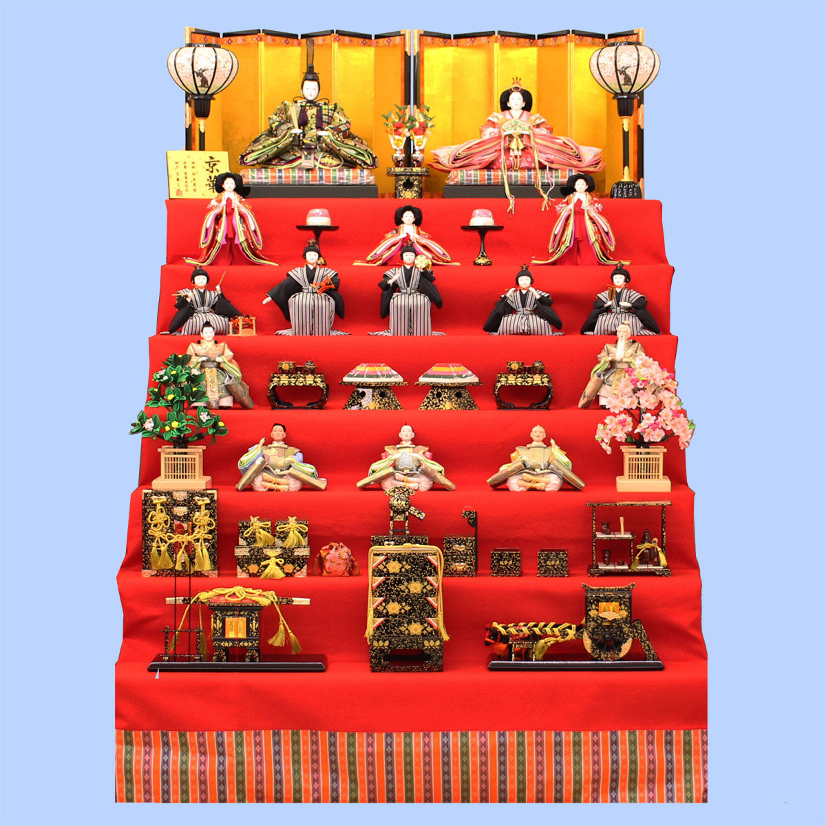 雛人形七段飾り120cm幅 九番十五人