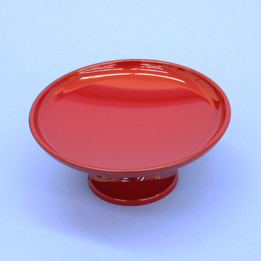 雛人形・雛道具 樹脂製高坏 丸型朱塗(ミニ)