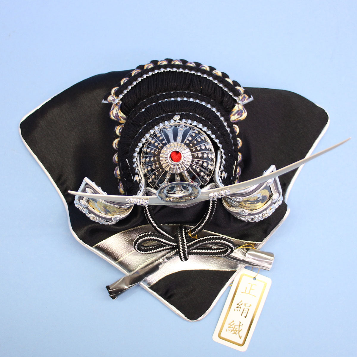 五月人偶 单个兜 高度16厘米 由甲信制作 3号 龙神剑心兜 无柜子