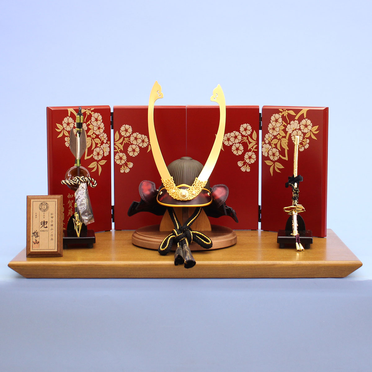 幅 45㎝ アルマドラ紅 光琳桜エンジ平飾りセット