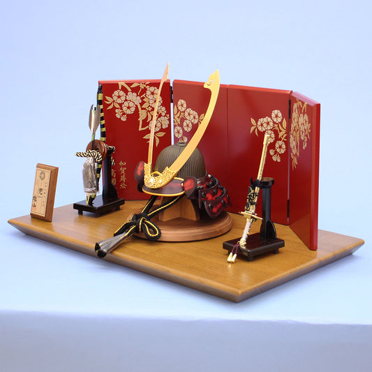 男孩节人偶兜装饰品 宽45厘米 アルマドラ红色光琳樱花红色平面装饰套装