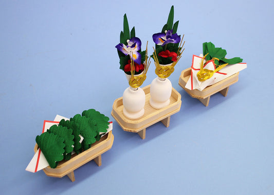 五月人偶的三件装装饰品 ① 丝花,小号71b