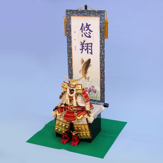 Boy's Day doll armor decoration Width 50cm Height 78cm Made by Koshin No. 3 Silver Date Masamune armor Hanging scroll decoration