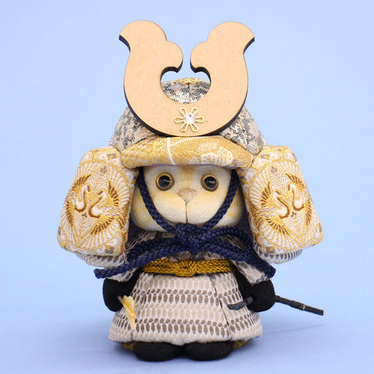 JUHO-TOUGEI 木目込み ねこ大将 はなまる 兜 正面