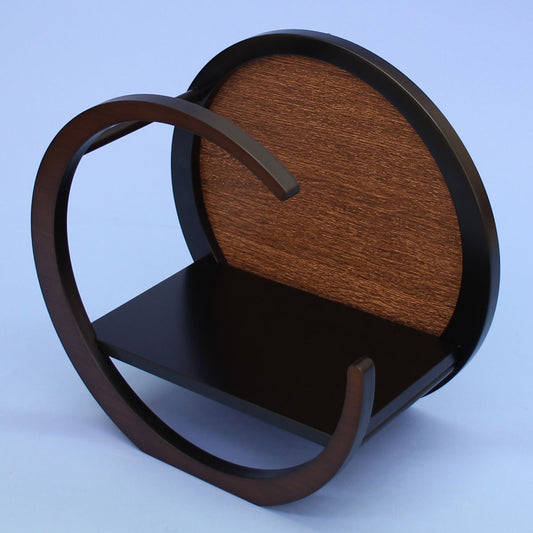 Paravent pliable May Doll, largeur 35 cm, support en forme de lune, marron