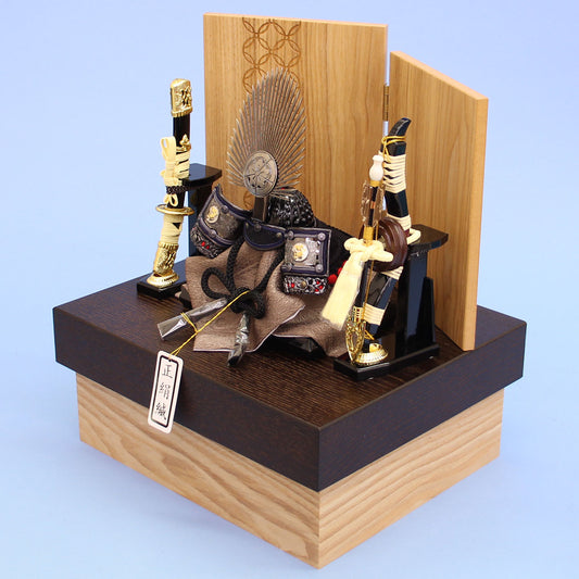 五月人偶兜储物套装 宽30cm 紧凑型 No.3 织田信长 多毛七宝