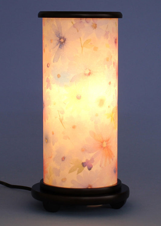 小型サイズ盆提灯高さ29m インテリア燈明 花雅 暗所点灯