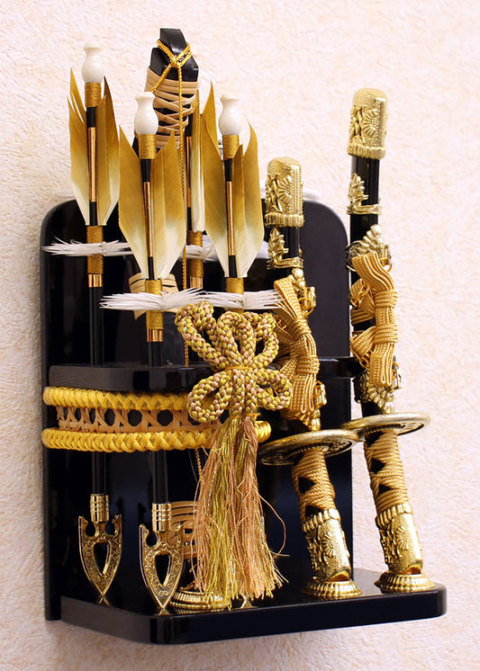 破魔弓 出し飾り 高さ25cm 夢 壁掛兼用