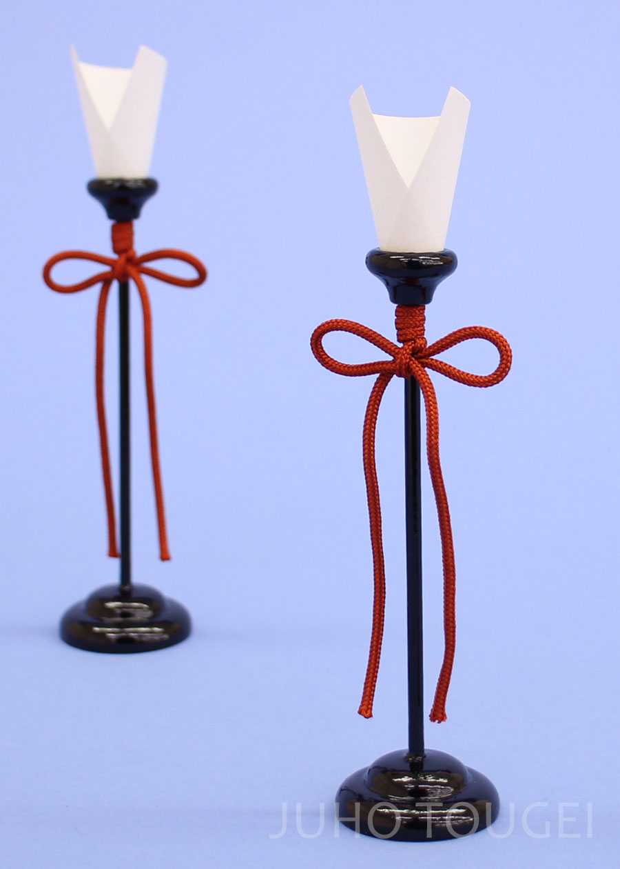 Hina Doll Accessories Unlit Candlestick 13cm (Wooden)