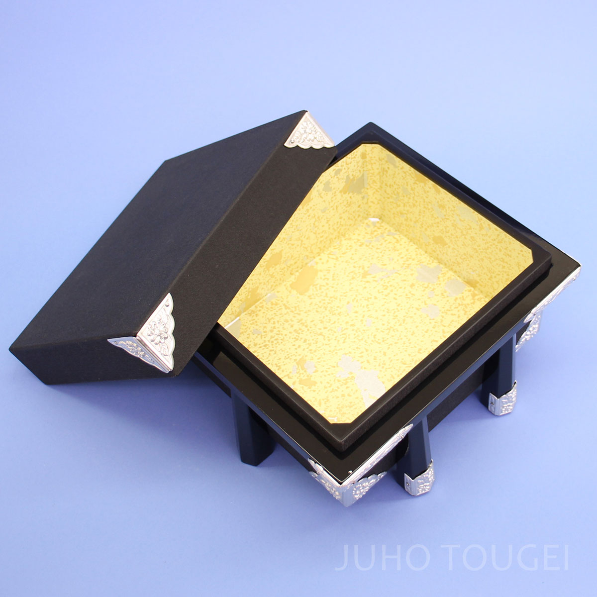 8号紗張り櫃銀金物 オープン