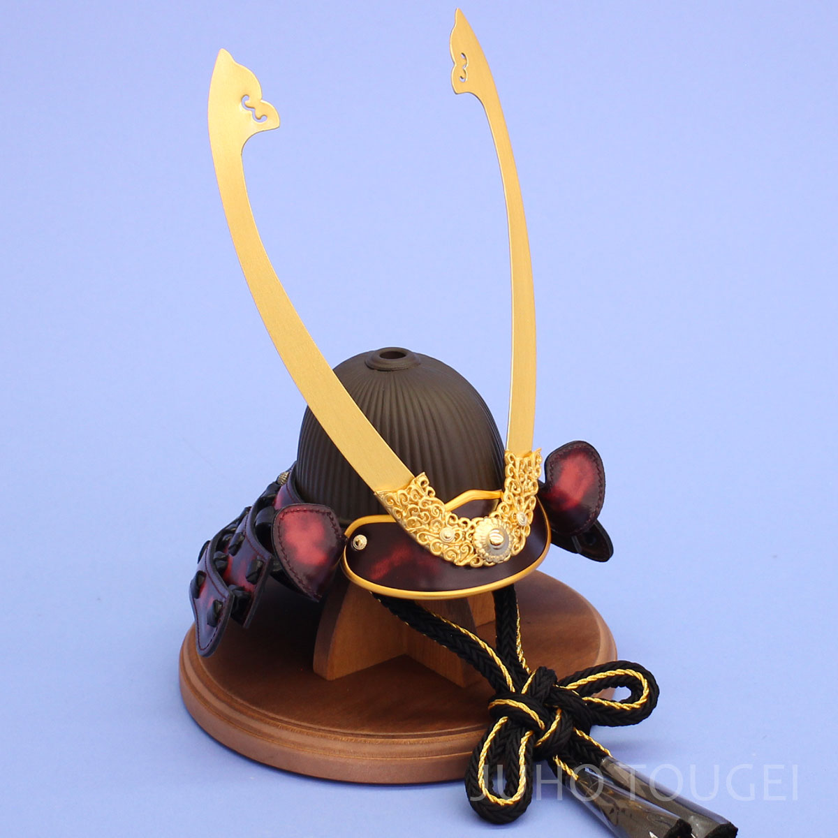 五月人形 兜飾り 幅 45㎝ Armadura 風神雷神平飾りセット