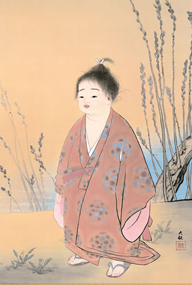 Yokoyama Taikan "Muga (Selflessness)" Mini Hanging Scroll | Masterpiece Art Print