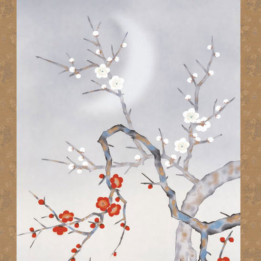 清水玄澄的花鸟画挂轴