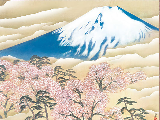 名画複製画 富士と桜図 横山大観