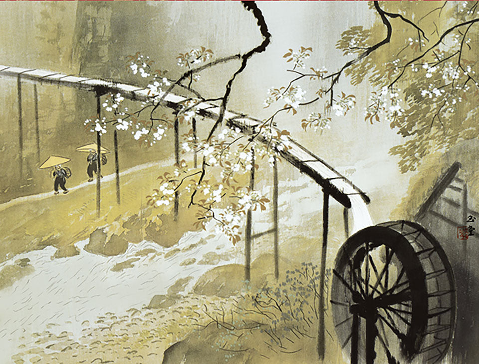 名画複製画 暮春の雨 川合玉堂