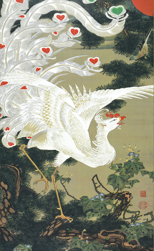 名画複製画 老松白鳳図 伊藤若冲