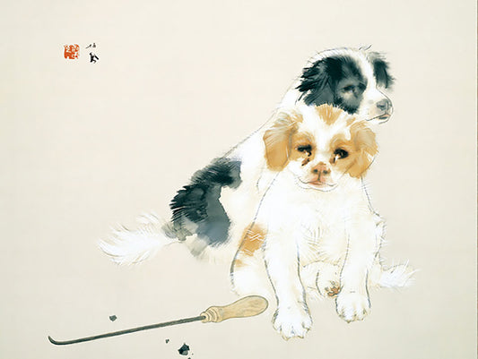 名画複製画 爐邊 竹内栖鳳