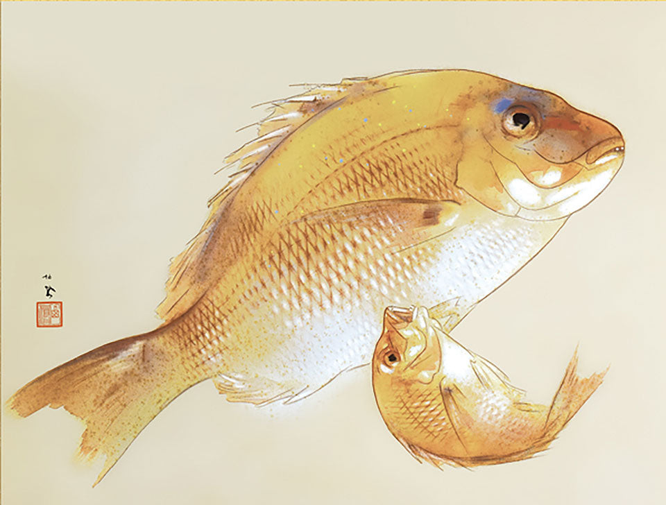 名画複製画 海幸 竹内栖鳳