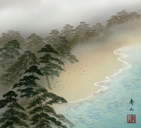 Rouleau suspendu de peinture de paysage Fuji Fuji Flying par Shuzan Suzumura