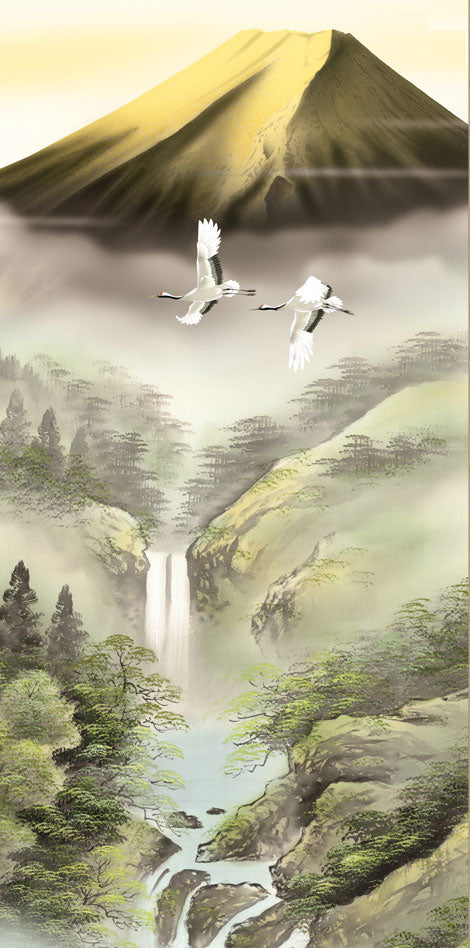 富士山水画 富峰玉簾 宇田川彩悠